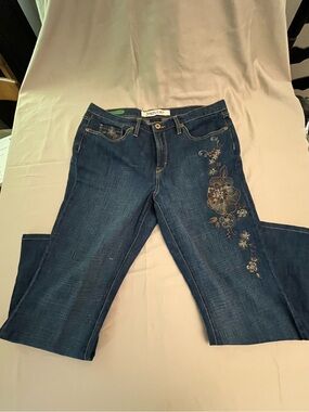 jeanstar Dark Blue Embroidered Boot-Cut Jeans